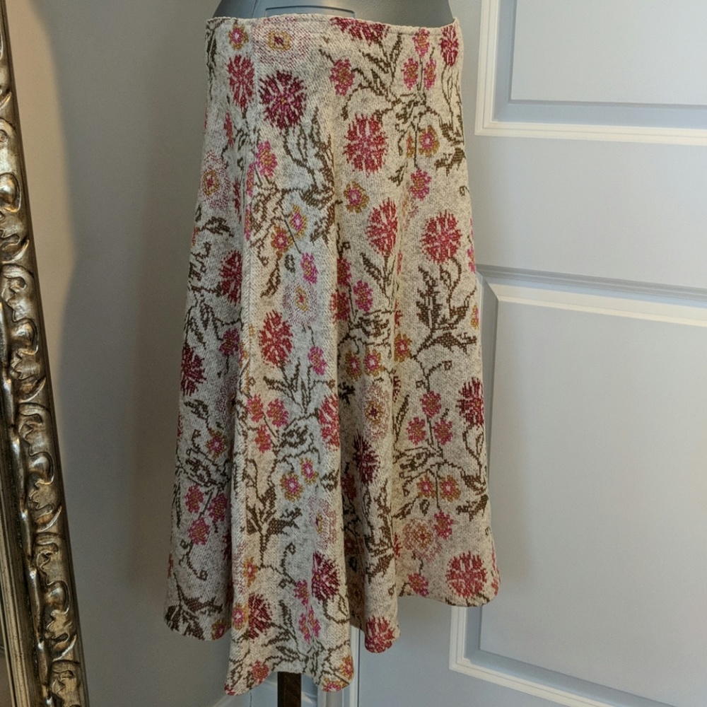 Floral Sweater A line Skirt